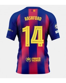 Billige Fotballdrakt Barcelona Marcus Rashford #14 Replika Hjemmedrakt 2025-26 Kortermet